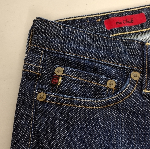 AG Adriano Goldschmied The Club Women's Low Rise Blue Denim Jeans Size 24R - Picture 4 of 16
